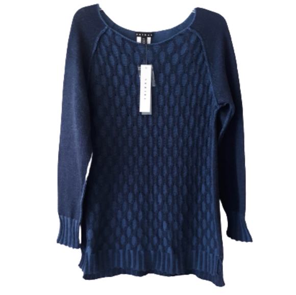 Tribal Tops - Tribal Large Blue Tunic Sweater